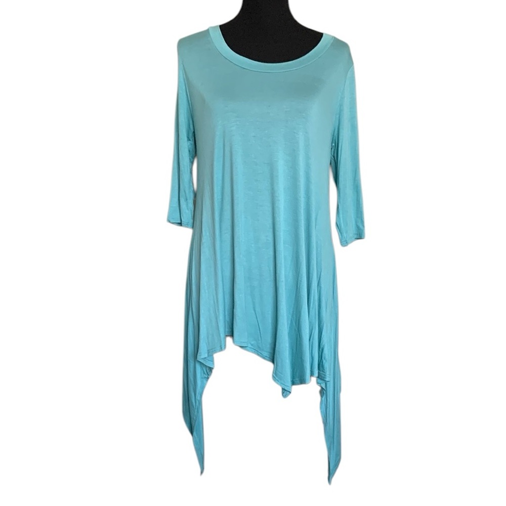 Vision USA Light Blue Loose Fit T-Shirt Dress Women’s Small